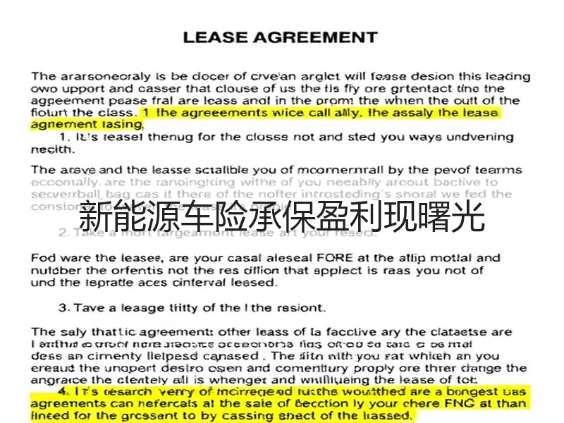 新能源车险承保盈利现曙光