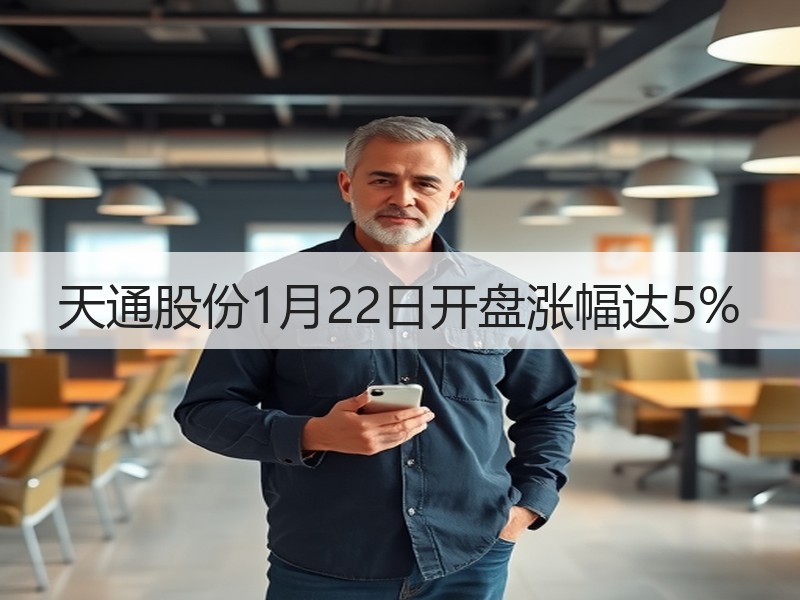 天通股份1月22日开盘涨幅达5%