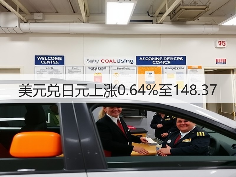 美元兑日元上涨0.64%至148.37
