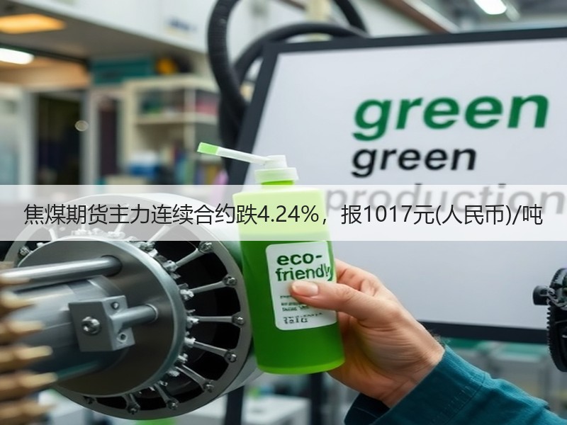 焦煤期货主力连续合约跌4.24%，报1017元(人民币)/吨