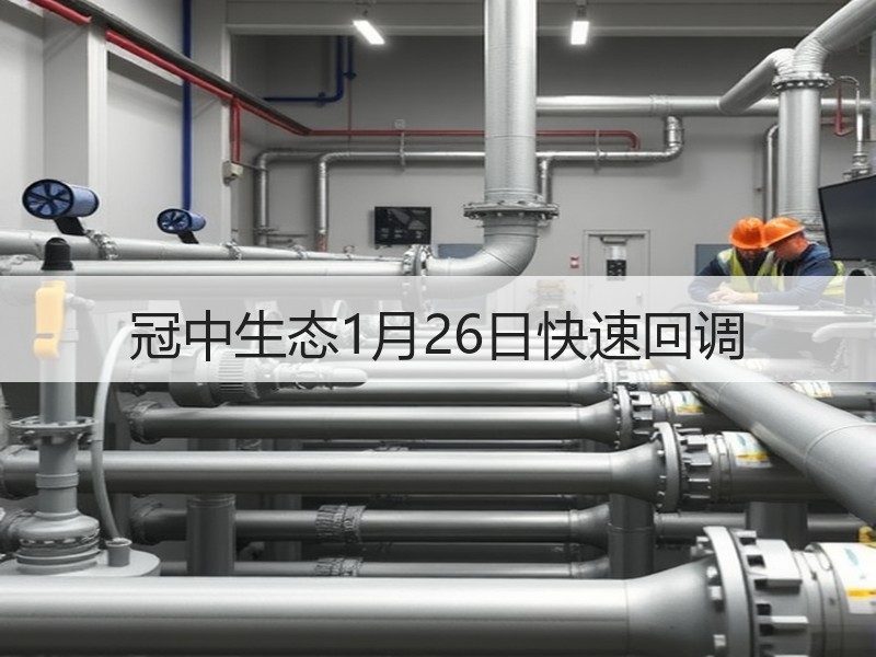 冠中生态1月26日快速回调