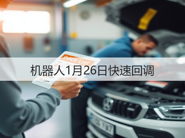 机器人1月26日快速回调(图2) 机器人1月26日快速回调(图2)