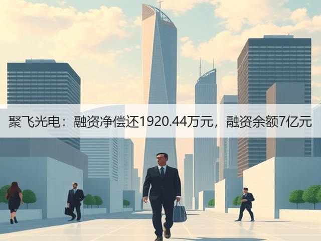 聚飞光电:融资净偿还1920.44万元,融资余额7亿元(图1) 聚飞光电:融资净偿还1920.44万元,融资余额7亿元(图1)
