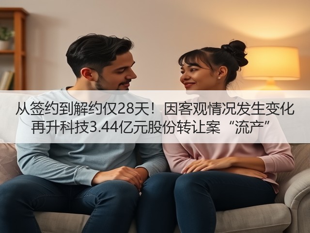 从签约到解约仅28天!因客观情况发生变化 再升科技3.44亿元股份转让案“流产”(图1) 从签约到解约仅28天!因客观情况发生变化 再升科技3.44亿元股份转让案“流产”(图1)