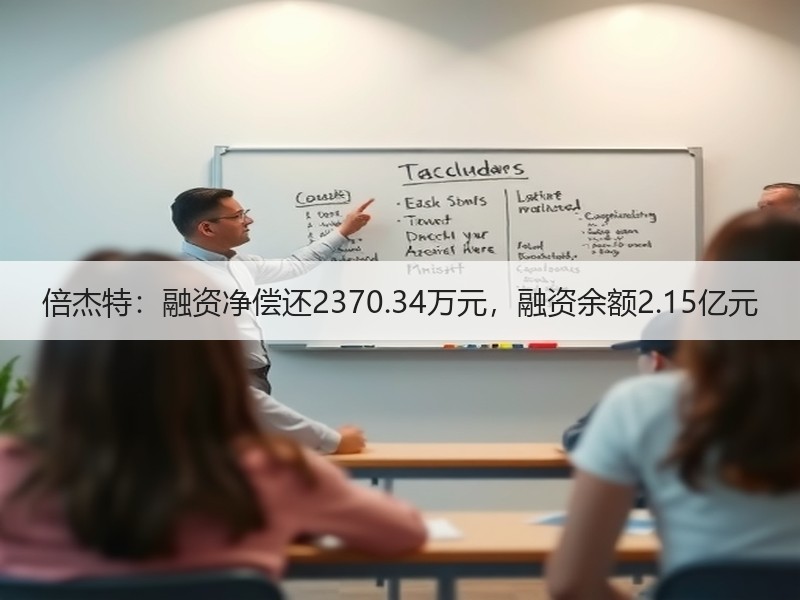 倍杰特：融资净偿还2370.34万元，融资余额2.15亿元