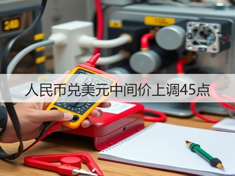 人民币兑美元中间价上调45点