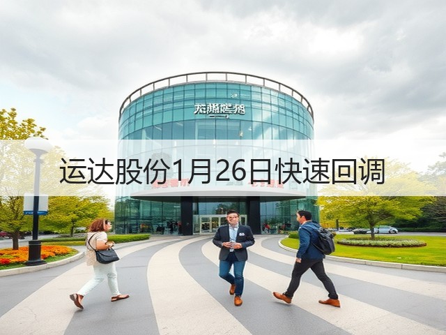 运达股份1月26日快速回调(图3) 运达股份1月26日快速回调(图3)