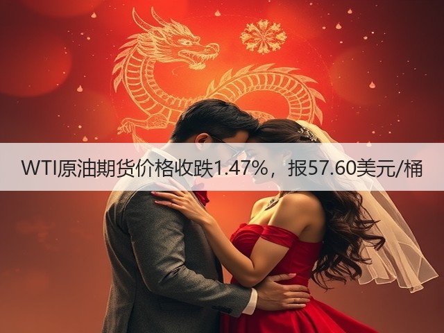 WTI原油期货价格收跌1.47%，报57.60美元/桶(图2)