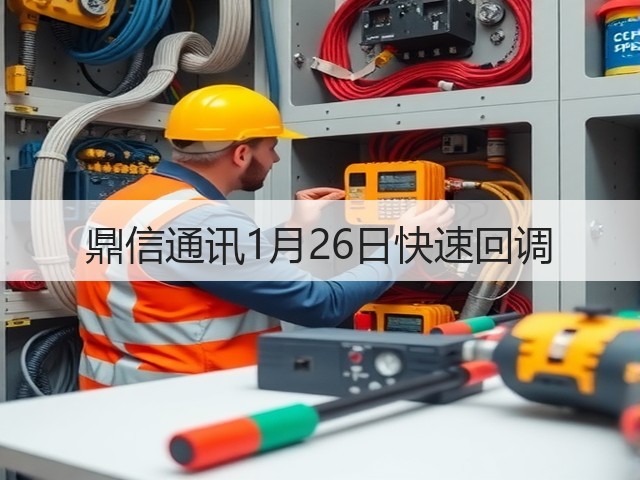 鼎信通讯1月26日快速回调(图3) 鼎信通讯1月26日快速回调(图3)