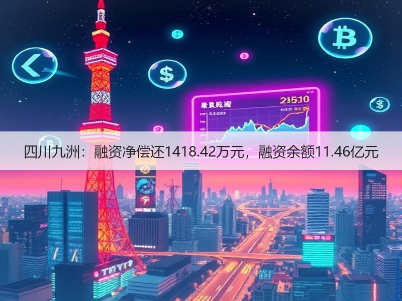 四川九洲：融资净偿还1418.42万元，融资余额11.46亿元