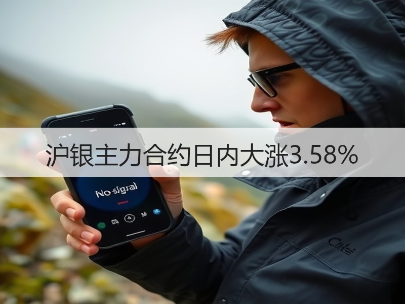 沪银主力合约日内大涨3.58%