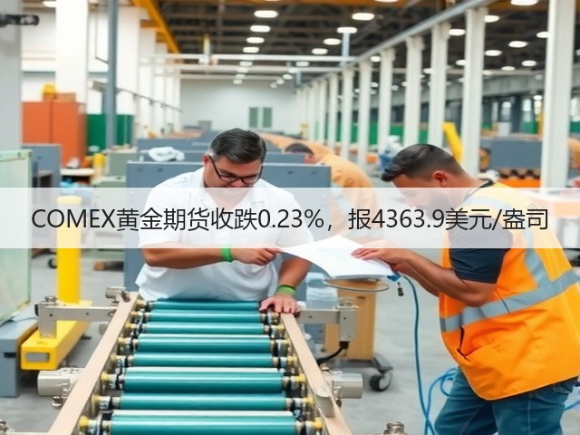 COMEX黄金期货收跌0.23%，报4363.9美元/盎司(图2)