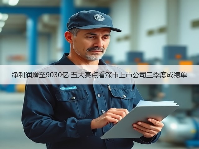 净利润增至9030亿 五大亮点看深市上市公司三季度成绩单(图3) 净利润增至9030亿 五大亮点看深市上市公司三季度成绩单(图3)