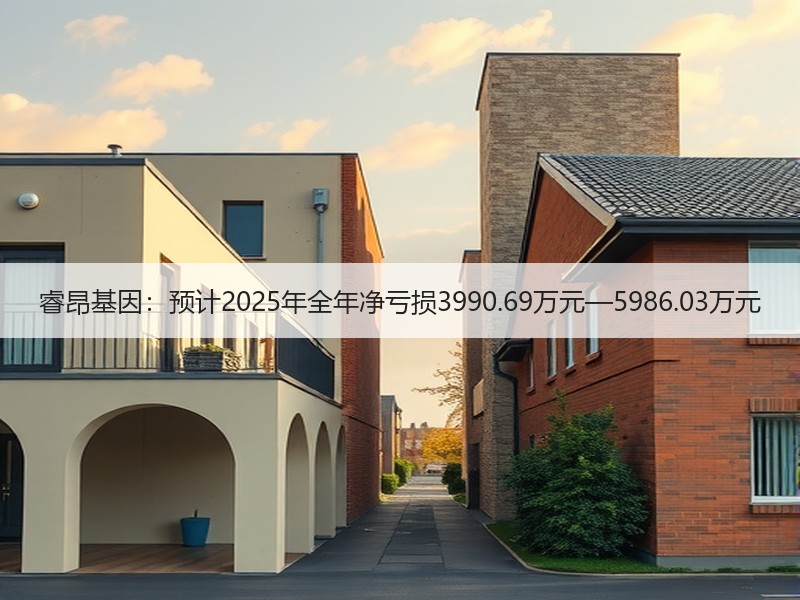 睿昂基因：预计2025年全年净亏损3990.69万元—5986.03万元