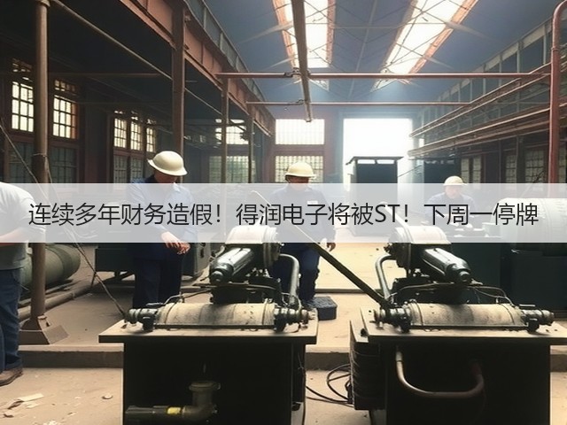 连续多年财务造假！得润电子将被ST！下周一停牌(图1)