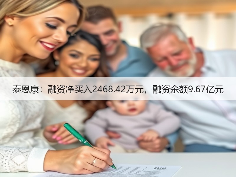 泰恩康：融资净买入2468.42万元，融资余额9.67亿元