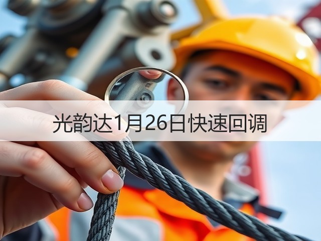 光韵达1月26日快速回调(图3)
