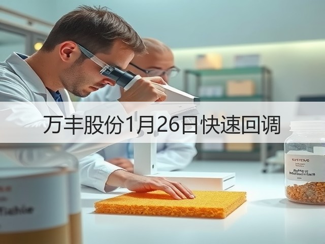 万丰股份1月26日快速回调(图3) 万丰股份1月26日快速回调(图3)