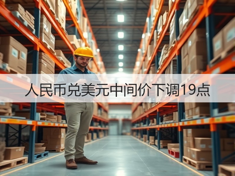 人民币兑美元中间价下调19点