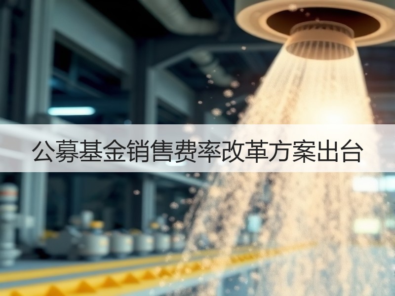 公募基金销售费率改革方案出台