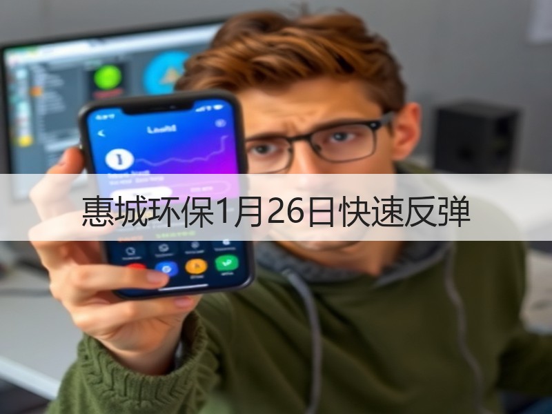 惠城环保1月26日快速反弹