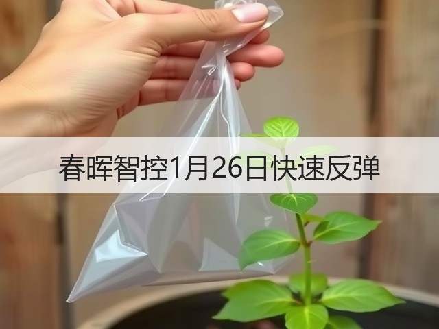 春晖智控1月26日快速反弹(图1) 春晖智控1月26日快速反弹(图1)