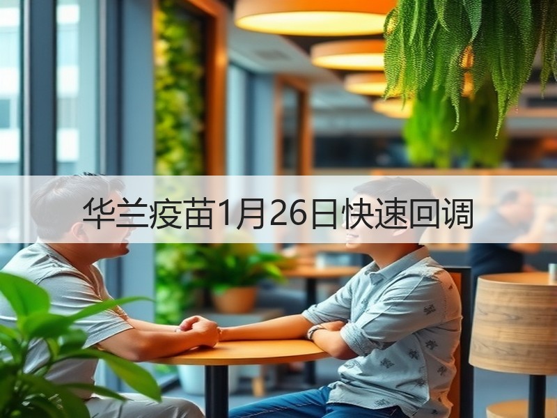 华兰疫苗1月26日快速回调