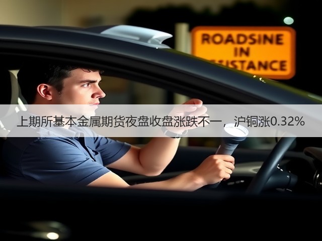 上期所基本金属期货夜盘收盘涨跌不一，沪铜涨0.32%(图1)