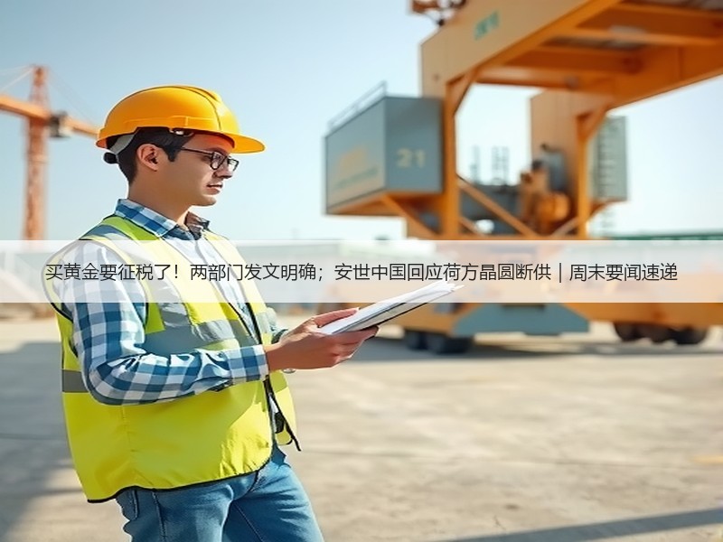 买黄金要征税了！两部门发文明确；安世中国回应荷方晶圆断供｜周末要闻速递