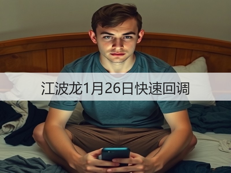 江波龙1月26日快速回调