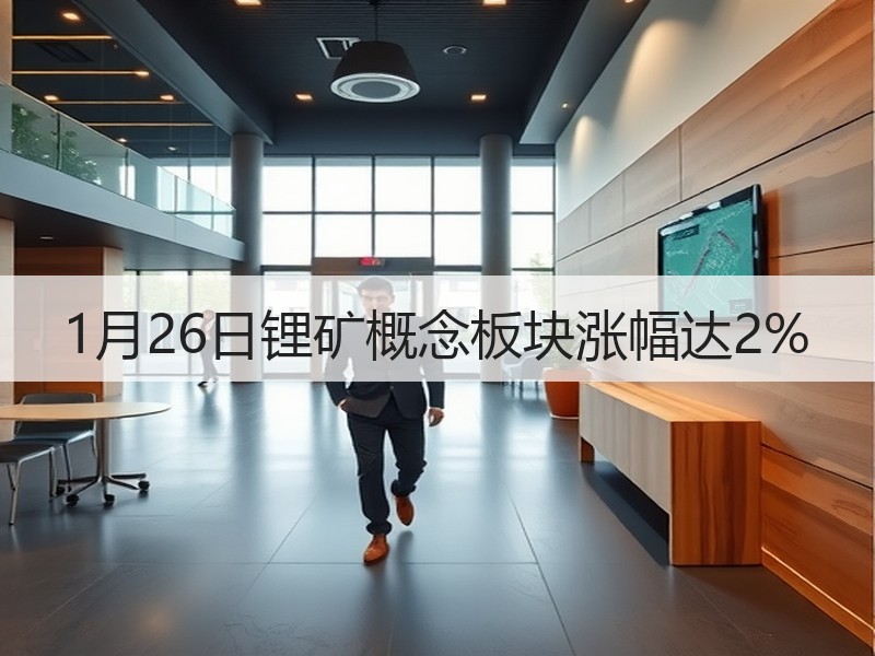 1月26日锂矿概念板块涨幅达2%