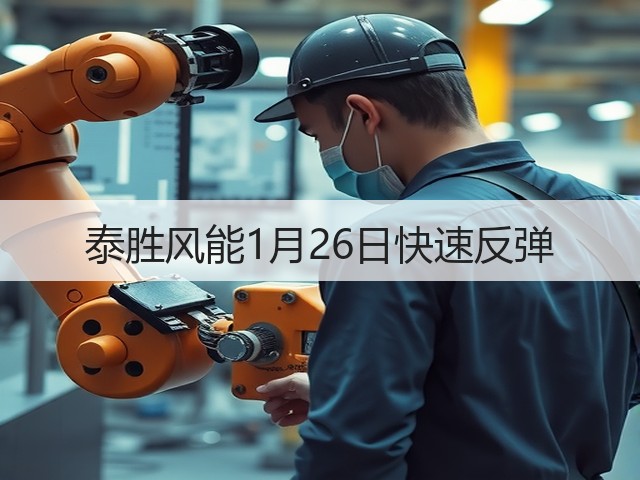 泰胜风能1月26日快速反弹(图1) 泰胜风能1月26日快速反弹(图1)