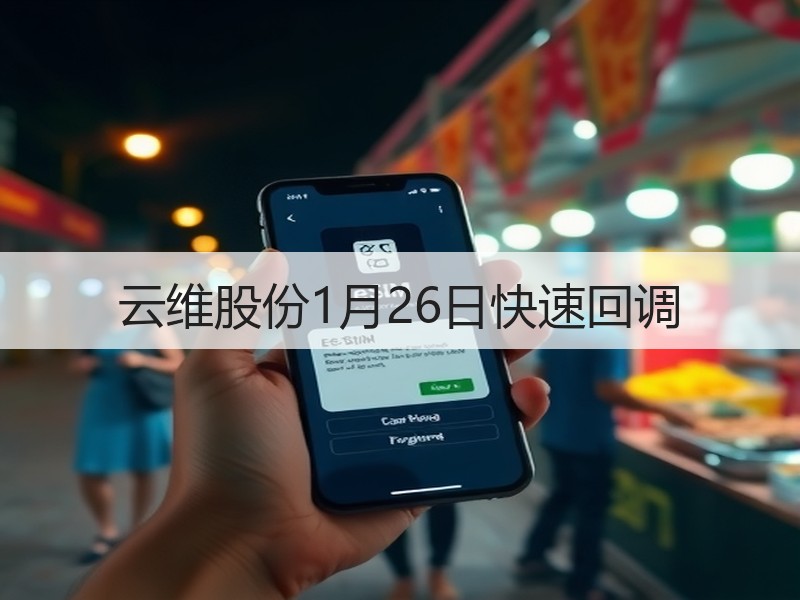 云维股份1月26日快速回调