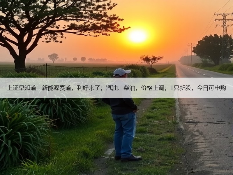 上证早知道｜新能源赛道，利好来了；汽油、柴油，价格上调；1只新股，今日可申购