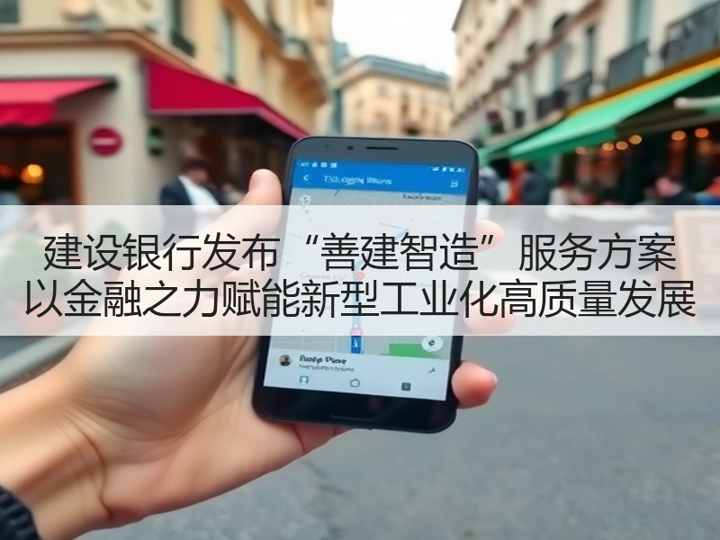 建设银行发布“善建智造”服务方案 以金融之力赋能新型工业化高质量发展