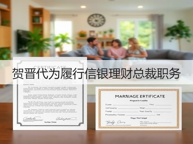 贺晋代为履行信银理财总裁职务(图1) 贺晋代为履行信银理财总裁职务(图1)