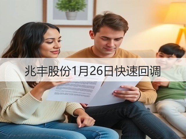 兆丰股份1月26日快速回调(图2) 兆丰股份1月26日快速回调(图2)