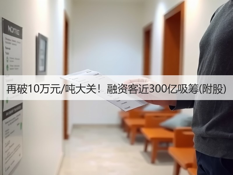 再破10万元/吨大关！融资客近300亿吸筹(附股)