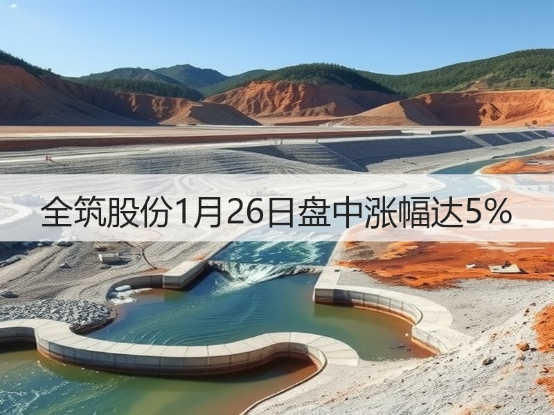 全筑股份1月26日盘中涨幅达5%