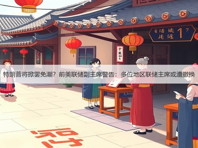 特朗普将掀罢免潮?前美联储副主席警告:多位地区联储主席或遭撤换(图1) 特朗普将掀罢免潮?前美联储副主席警告:多位地区联储主席或遭撤换(图1)