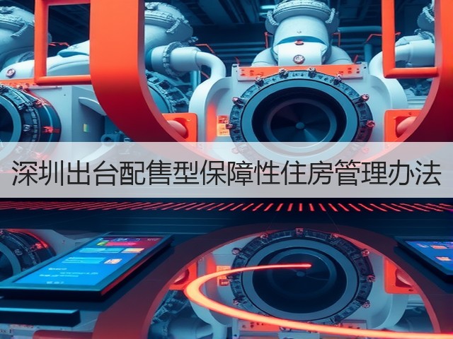 深圳出台配售型保障性住房管理办法(图1) 深圳出台配售型保障性住房管理办法(图1)