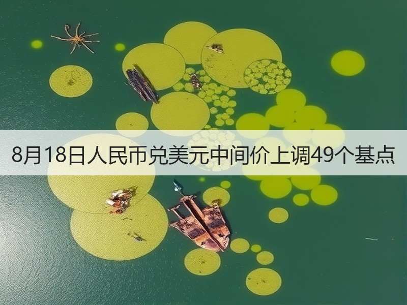 8月18日人民币兑美元中间价上调49个基点