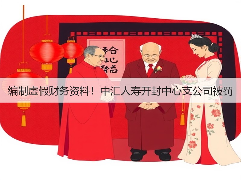 编制虚假财务资料！中汇人寿开封中心支公司被罚