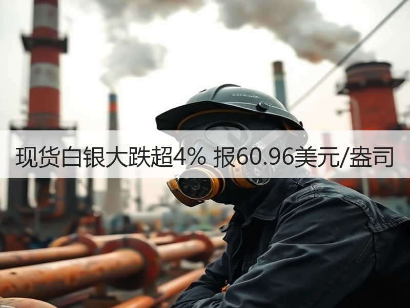 现货白银大跌超4% 报60.96美元/盎司