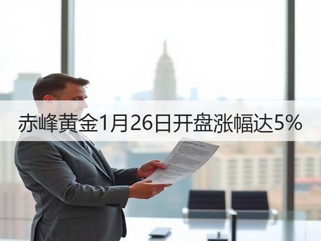 赤峰黄金1月26日开盘涨幅达5%(图2) 赤峰黄金1月26日开盘涨幅达5%(图2)