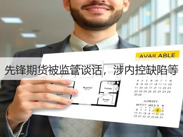 先锋期货被监管谈话,涉内控缺陷等(图1) 先锋期货被监管谈话,涉内控缺陷等(图1)