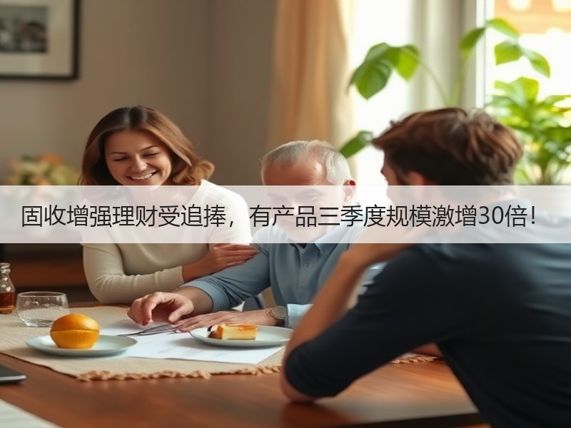 固收增强理财受追捧，有产品三季度规模激增30倍！