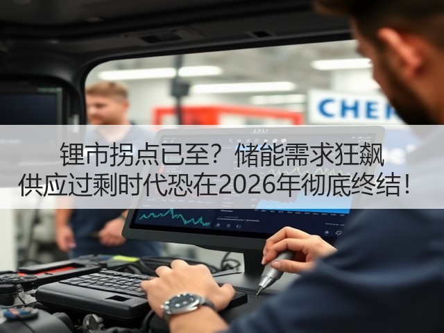 锂市拐点已至?储能需求狂飙 供应过剩时代恐在2026年彻底终结!(图2) 锂市拐点已至?储能需求狂飙 供应过剩时代恐在2026年彻底终结!(图2)