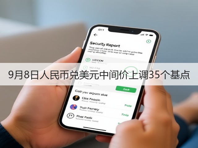 9月8日人民币兑美元中间价上调35个基点(图1)