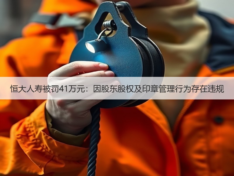 恒大人寿被罚41万元：因股东股权及印章管理行为存在违规